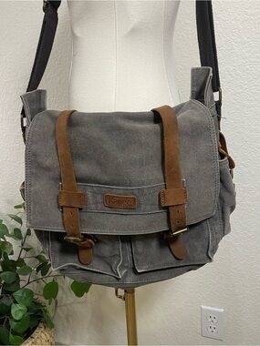 Kattee Vintage Style Canvas Messenger Bag Crossbody Satchel